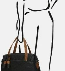Beste deal ⌛ Berba Medium Schoudertas / Crossbody Tas Dames - Leer - Chamonix - Zwart 🔥 -Tassen-dames Winkel 225x840