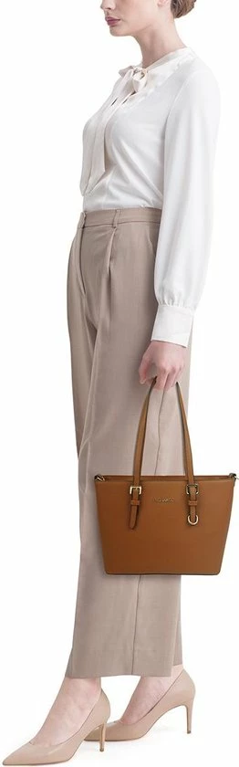 Korting π Merkloos Saffiano Handtas Flora & Co Camel Klein π 8 Korting π Merkloos Saffiano Handtas Flora & Co Camel Klein π - Afbeelding 6