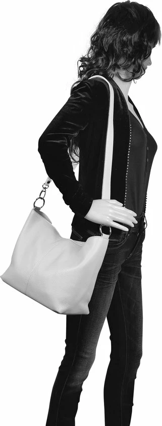Goedkoopste βοΈ AmbraModa GL005 - Dames Lederen Handtas Schoudertas Crossbodytas Hobo Tas Gebroken Wit π 8 Goedkoopste βοΈ AmbraModa GL005 - Dames Lederen Handtas Schoudertas Crossbodytas Hobo Tas Gebroken Wit π - Afbeelding 6