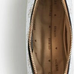 Nieuw ✨ Guess Kleine Schoudertas / Crossbody Tas Dames - Kasinta - All-over Logoprint - Wit 😉 -Tassen-dames Winkel 335x840 1