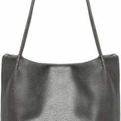 Beste Verkoop 🥰 Miss Lulu Handtas - Dames Schoudertas - Kunstleer - Ruim Hoofdvak - Donkergrijs (LB1951 D GY) 🤩