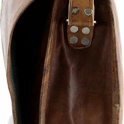 Nieuw 😍 Oncedoce Schoudertas 15.4 ‘’ Bruin - ECHTE LEDER – Messengertas – Satcheltas - Aktetas A4 Formaat Almeria R15 Handgemaakt – Cognac Bruin 😍 -Tassen-dames Winkel 366x840 2