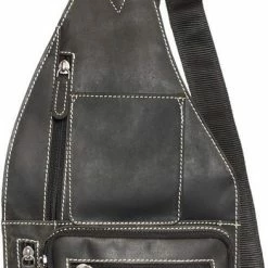 Groothandel 🤩 Arrigo Crossbody Tas Van Trendy Zwart Buffelleer Met Een Verstelbare Schouderriem En 5 Ritsvakken 🔥