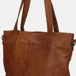 Flash-uitverkoop 🌟 Bear Design Jilike Leren Shopper / Schoudertas - Cognac 👍 -Tassen-dames Winkel 414x840
