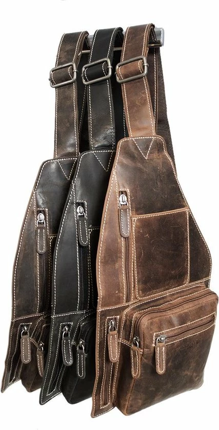 Groothandel 🤩 Arrigo Crossbody Tas Van Trendy Zwart Buffelleer Met Een Verstelbare Schouderriem En 5 Ritsvakken 🔥 10 Groothandel 🤩 Arrigo Crossbody Tas Van Trendy Zwart Buffelleer Met Een Verstelbare Schouderriem En 5 Ritsvakken 🔥 - Afbeelding 8