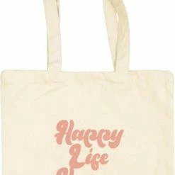 Gloednieuw ๐ DutchToteBags Tote Bag - Happy Quote Design - Schouder Tas - Katoenen Tas ๐