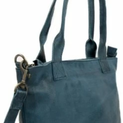 Promo 🧨 Bear Design Katya Leren Handtas / Schoudertas M - Turquoise 🥰