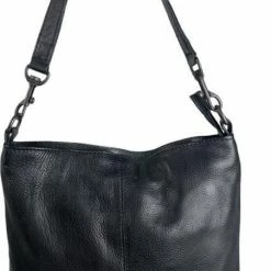 Hete verkoop 😍 Bear Design Caprica Leren Hobotas / Schoudertas - Zwart 👏 -Tassen-dames Winkel 452x840 1