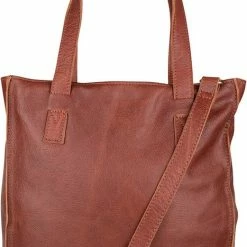 Tassen-dames Winkel 40 Beste Verkoop 🔔 Cowboysbag - Shoppers - Bag Karr - Cognac 👍