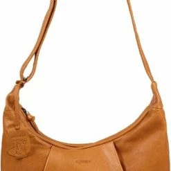 Flash-uitverkoop 🥰 Burkely Just Jolie Dames Schoudertas Croissant - Cognac 🎁