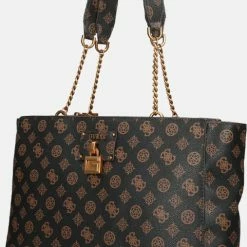 Uitgang 🔥 Guess Medium Schoudertas / Crossbody Tas Dames - Centre Stage - - Bruin ✔️ -Tassen-dames Winkel 507x840 3