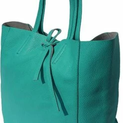 Beste Pirce 🌟 Vivi Oggi - Shopper - Schoudertas - Italiaans - Leer - Tassen Dames - Turquoise - Cadeau Vrouw - Verjaardag - Kerstcadeau Voor Vrouwen - Kerst - Moederdag 👍 -Tassen-dames Winkel 517x840 2