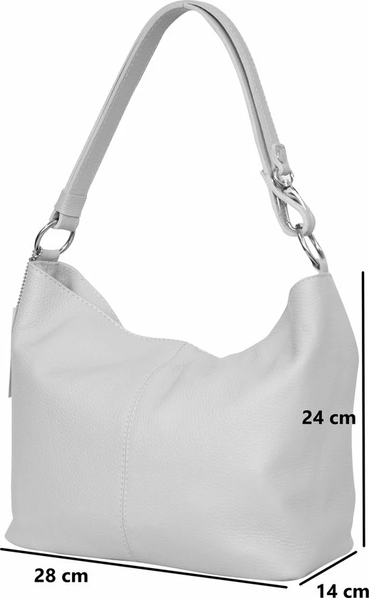 Goedkoopste βοΈ AmbraModa GL005 - Dames Lederen Handtas Schoudertas Crossbodytas Hobo Tas Gebroken Wit π 9 Goedkoopste βοΈ AmbraModa GL005 - Dames Lederen Handtas Schoudertas Crossbodytas Hobo Tas Gebroken Wit π - Afbeelding 7