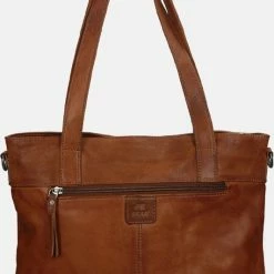 Flash-uitverkoop 🌟 Bear Design Jilike Leren Shopper / Schoudertas - Cognac 👍 -Tassen-dames Winkel 532x840 3