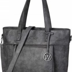 Groothandel ✔️ Wimona Evelina 4035 Shopper / Laptoptas - 15 Inch - Grijs ❤️ -Tassen-dames Winkel 547x840 1