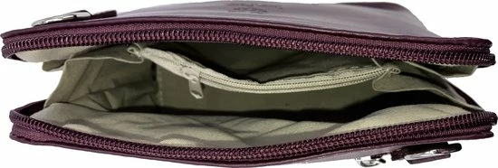 Coupon π Paars Vera Pelle Italiaans Leren Schoudertasje (rits Rondom) π 6 Coupon π Paars Vera Pelle Italiaans Leren Schoudertasje (rits Rondom) π - Afbeelding 4