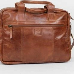 Hete verkoop 🎉 Bear Design Hugo Leren Laptoptas - 14 Inch - Cognac ⌛ -Tassen-dames Winkel 550x298
