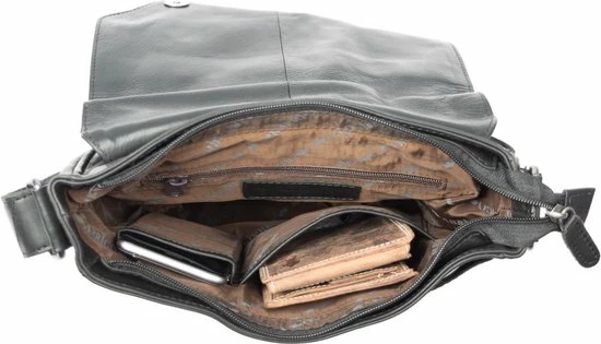 Nieuw β Arrigo Schoudertas Echt Leder In De Kleur Zwart Met Een Overslag Klep En Twee Magneetsluitingen – Crossbody Tas Zwart Leer π 4 Nieuw β Arrigo Schoudertas Echt Leder In De Kleur Zwart Met Een Overslag Klep En Twee Magneetsluitingen – Crossbody Tas Zwart Leer π - Afbeelding 2