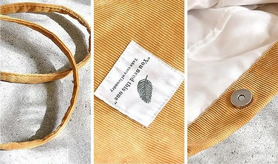 Goedkoopste π Safuna π Handbag - Corduroy Shopping Bag - Canvas Cloth Shoulder Bag - Eco Grocery Totes π 4 Goedkoopste π Safuna π Handbag - Corduroy Shopping Bag - Canvas Cloth Shoulder Bag - Eco Grocery Totes π - Afbeelding 2