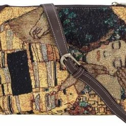 Gloednieuw ✔️ Signare - Schoudertas - Kunst - Gobelin -Gold Kiss - Gustav Klimt 😉 -Tassen-dames Winkel 550x344