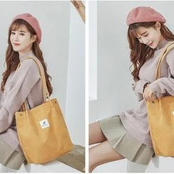 Goedkoopste π Safuna π Handbag - Corduroy Shopping Bag - Canvas Cloth Shoulder Bag - Eco Grocery Totes π 11 Goedkoopste π Safuna π Handbag - Corduroy Shopping Bag - Canvas Cloth Shoulder Bag - Eco Grocery Totes π -Tassen-dames Winkel 550x350 6