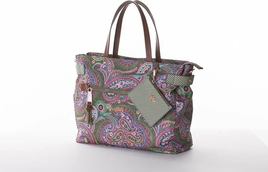 Flash-uitverkoop ✨ Oilily Helena Paisley 👜 Handbag Cypres 😀 4 Flash-uitverkoop ✨ Oilily Helena Paisley 👜 Handbag Cypres 😀 - Afbeelding 2