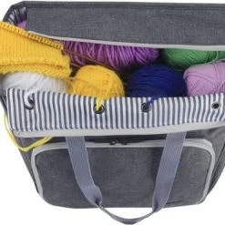 Kopen ⭐ Luxja Zak Voor Wol, Tas, Breien, Haakzakken Voor Onvoltooide Projecten, Haaknaalden En Andere Accessoires (geen Accessoires Inbegrepen), Grijs 😉 -Tassen-dames Winkel 550x371 2