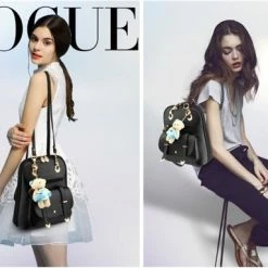 Aanbiedingen 👍 Unbray Leren Rugzak Met Teddybeer 😉 -Tassen-dames Winkel 550x383 3