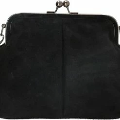 Hete verkoop 🧨 Charm London Suède Beugel Schoudertas Elisa Zwart 🎉