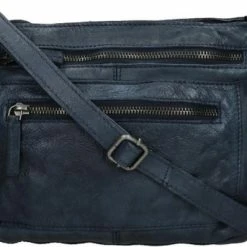 Flash-uitverkoop 🛒 DSTRCT Kleine Schoudertas / Crossbody Tas Dames - Leer - Harrington Road - Blauw 💯 -Tassen-dames Winkel 550x398 3