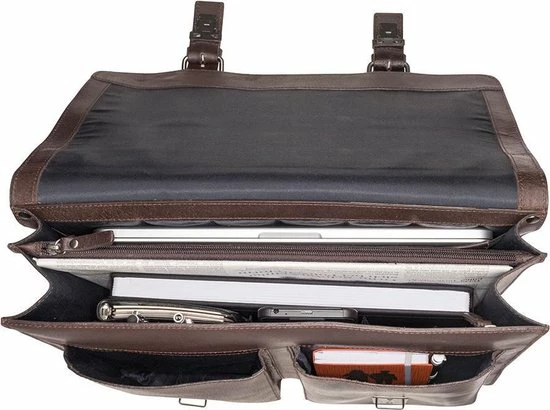 Goedkoop 🥰 Leonhard Heyden Dakota Aktetas 2-vaks 13 Inch - Bruin 🤩 7 Goedkoop 🥰 Leonhard Heyden Dakota Aktetas 2-vaks 13 Inch - Bruin 🤩 - Afbeelding 5