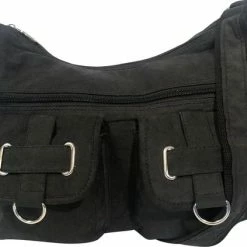 Beste recensies van โญ THL Design – Dames Schoudertas – Suèdine / Stoffen Tas – Lichtgewicht – Veel Vakken – Zwart ๐ฅ