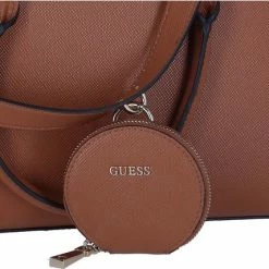 Uitgang 🔥 GUESS Alexie Dames Crossbody TasHandtas Kunstleer - Bruin 🤩 -Tassen-dames Winkel 550x428 3