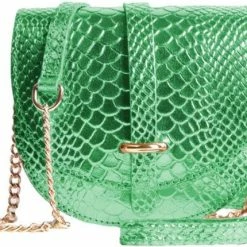 Hete verkoop ๐ฅ Giuliano - Schoudertasje - Echt Leer - Metallic - Groen โค๏ธ