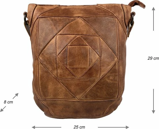 Goedkoop 🔔 Schoudertas - Dames Tassen - Schoudertassen Vrouwen - Lichtbruin Leer - Arrigo 🤩 12 Goedkoop 🔔 Schoudertas - Dames Tassen - Schoudertassen Vrouwen - Lichtbruin Leer - Arrigo 🤩 - Afbeelding 10