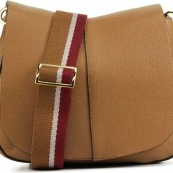 Beste Verkoop โญ Gianni Chiarini Medium Schoudertas / Crossbody Tas Dames - Leer - GRN - Bruin ๐