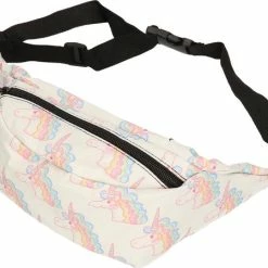 Uitgang ๐ Merkloos Roze/lichtblauwe Eenhoorn Print Heuptasje/buideltasje 25 X 15 Cm ๐ฅ