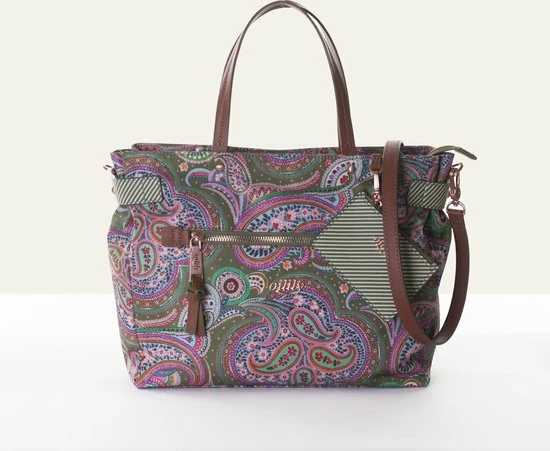 Flash-uitverkoop ✨ Oilily Helena Paisley 👜 Handbag Cypres 😀 9 Flash-uitverkoop ✨ Oilily Helena Paisley 👜 Handbag Cypres 😀 - Afbeelding 7