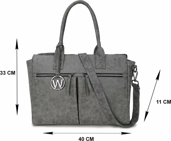 Korting π₯° Wimona Catarina 2030 Schoudertas / Laptoptas - Grijs π 7 Korting π₯° Wimona Catarina 2030 Schoudertas / Laptoptas - Grijs π - Afbeelding 5