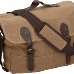 Uitgang 😉 Merkloos Canvas Schoudertas Donker Bruin - Vintage Reistassen/weekendtassen/schoudertassen - Tassen Voor Dames/heren/volwassenen 😍