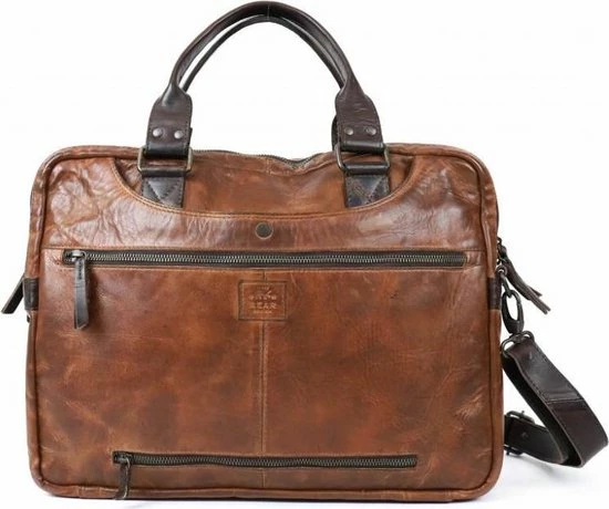 Beste deal 😀 Bear Design Leandro Leren Laptoptas - 15 Inch - Cognac / Bruin ❤️ 17 Beste deal 😀 Bear Design Leandro Leren Laptoptas - 15 Inch - Cognac / Bruin ❤️ - Afbeelding 15