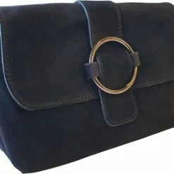 Beste Pirce ๐ฏ Fana Bags Suede Tas Dames Zwart - Echt Leer - Suede Schoudertas - Kleine Schoudertas - Suéde Clutch โค๏ธ