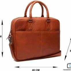 Beste Pirce 👍 Chesterfield Laptoptas 15,6 Inch South Cognac 👍