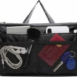 Groothandel 😀 Doodadeals® Tas Organizer - Tas In Tas Systeem - Etui En Make-up Tas - Verstelbaar Met Drukkers - 30 X 18.5 Cm 👏 -Tassen-dames Winkel 550x476 4