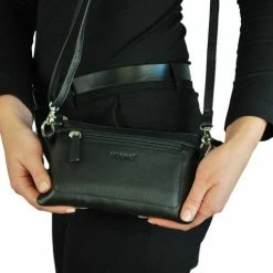 Promo 🌟 Buono Leather Clutch Bangkok - Zwart 🌟