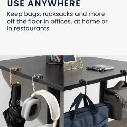 Beste recensies van 👍 Kwmobile Tashanger Voor Tafels - 2 Stuks - Uitvouwbare Tasophanger - Draagbare Tassenhaak - Hang Je Tas Veilig Op In Restaurant En Bar - In Zwart / Goud 🧨 -Tassen-dames Winkel 550x485 1