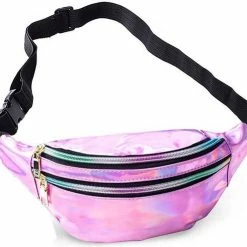 Beste Verkoop π KIMU Roze Heuptas Holografisch Twee Ritsen - Iridescent Fanny Pack Met Drie Vakken - Zwarte Band - Festivaltasje Heuptasje β 5 Beste Verkoop π KIMU Roze Heuptas Holografisch Twee Ritsen - Iridescent Fanny Pack Met Drie Vakken - Zwarte Band - Festivaltasje Heuptasje β -Tassen-dames Winkel 550x493 3