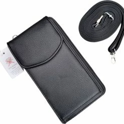 Begroting 🔔 Geen Merk Aanduiding VIQRI - Compact Telefoontasje - Portemonnee Tas - Tas - RFID Anti Skim - Portemonnee - Dames - Cadeautip - Zwart - Zilver - Crossbody Tas 👍