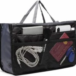 Groothandel 😀 Doodadeals® Tas Organizer - Tas In Tas Systeem - Etui En Make-up Tas - Verstelbaar Met Drukkers - 30 X 18.5 Cm 👏