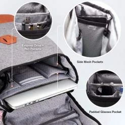 Coupon ✔️ Hustlepack Rugzak - Solgaard Rugzak - Vintage Style 🎒 Backpack - STEALTH Model - Gepatenteerde Anti-diefstal Rugzak - Laptop Vakje - USB Oplader ⭐ -Tassen-dames Winkel 550x524 6